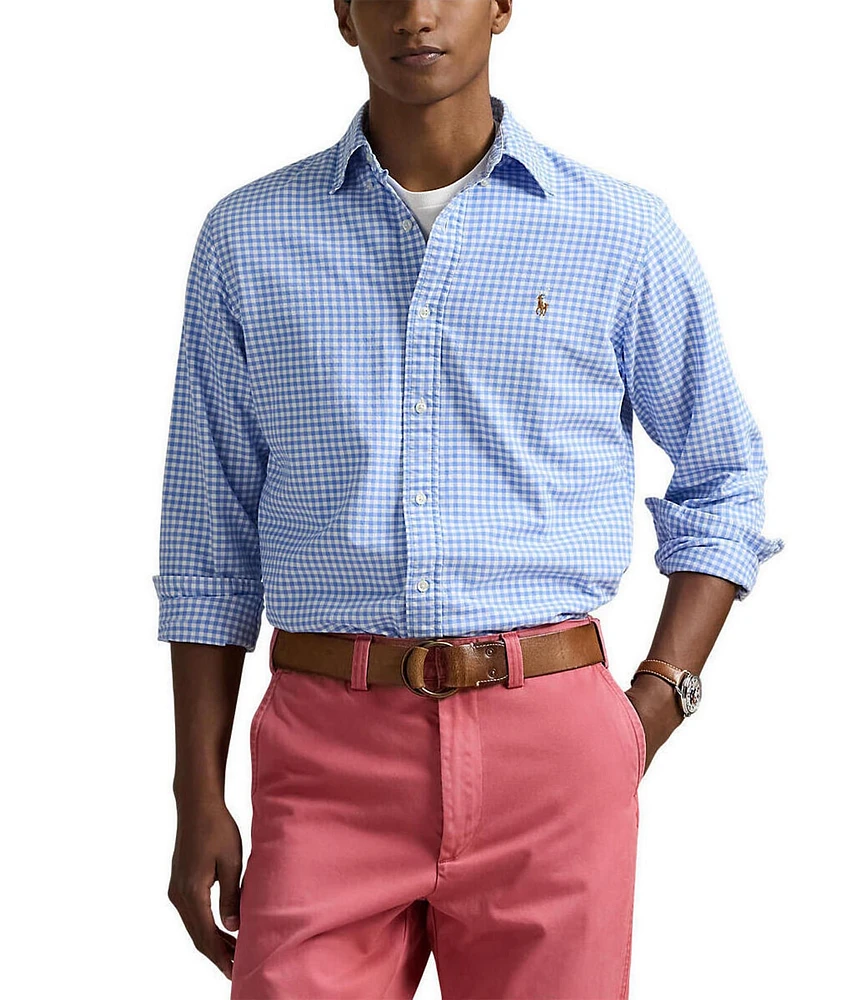 Polo Ralph Lauren Big & Tall Gingham Oxford Long Sleeve Woven Shirt