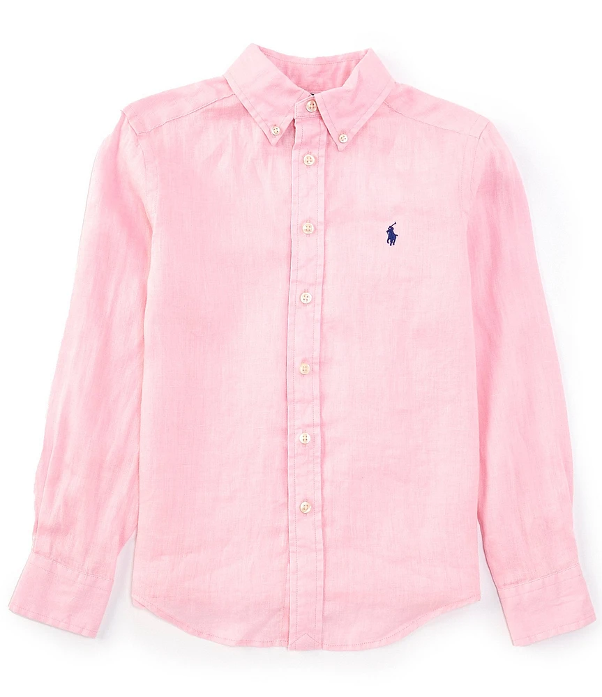 Polo Ralph Lauren Big Boys Long Sleeve Linen Shirt