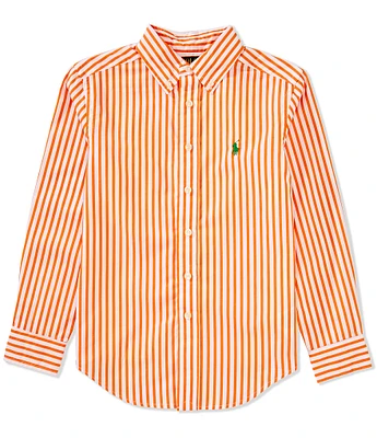 Polo Ralph Lauren Big Boys 8-20 Long-Sleeve Striped Poplin Shirt