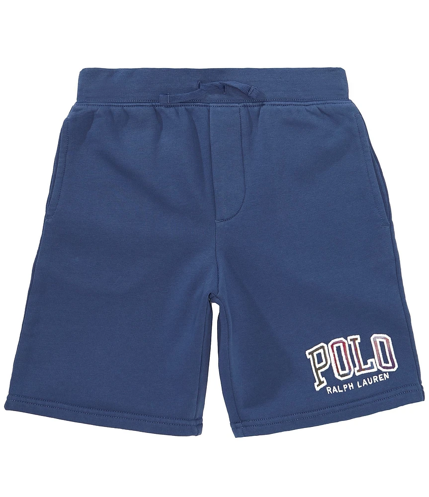 Polo Ralph Lauren Big Boys Madras-Logo Fleece Shorts