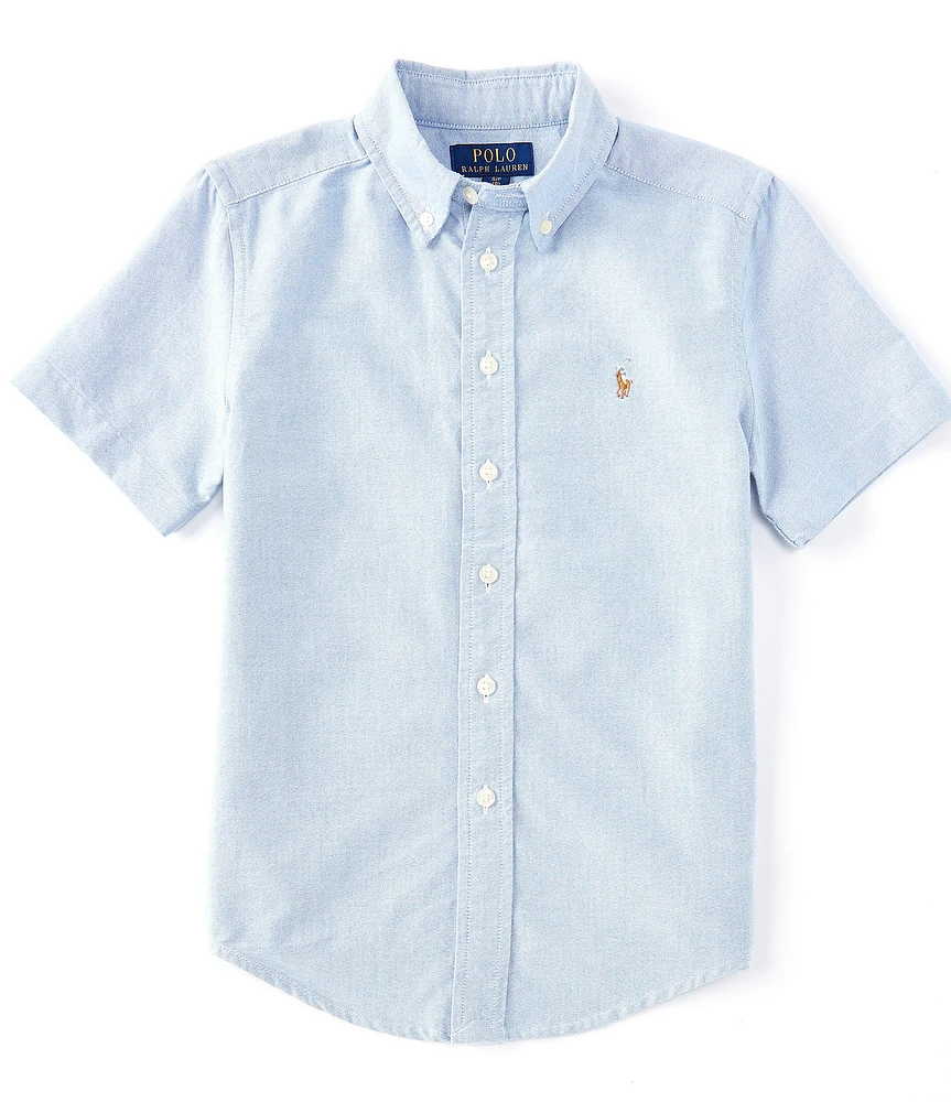 Polo Ralph Lauren Big Boys Short Sleeve Cotton Oxford Button Down Shirt