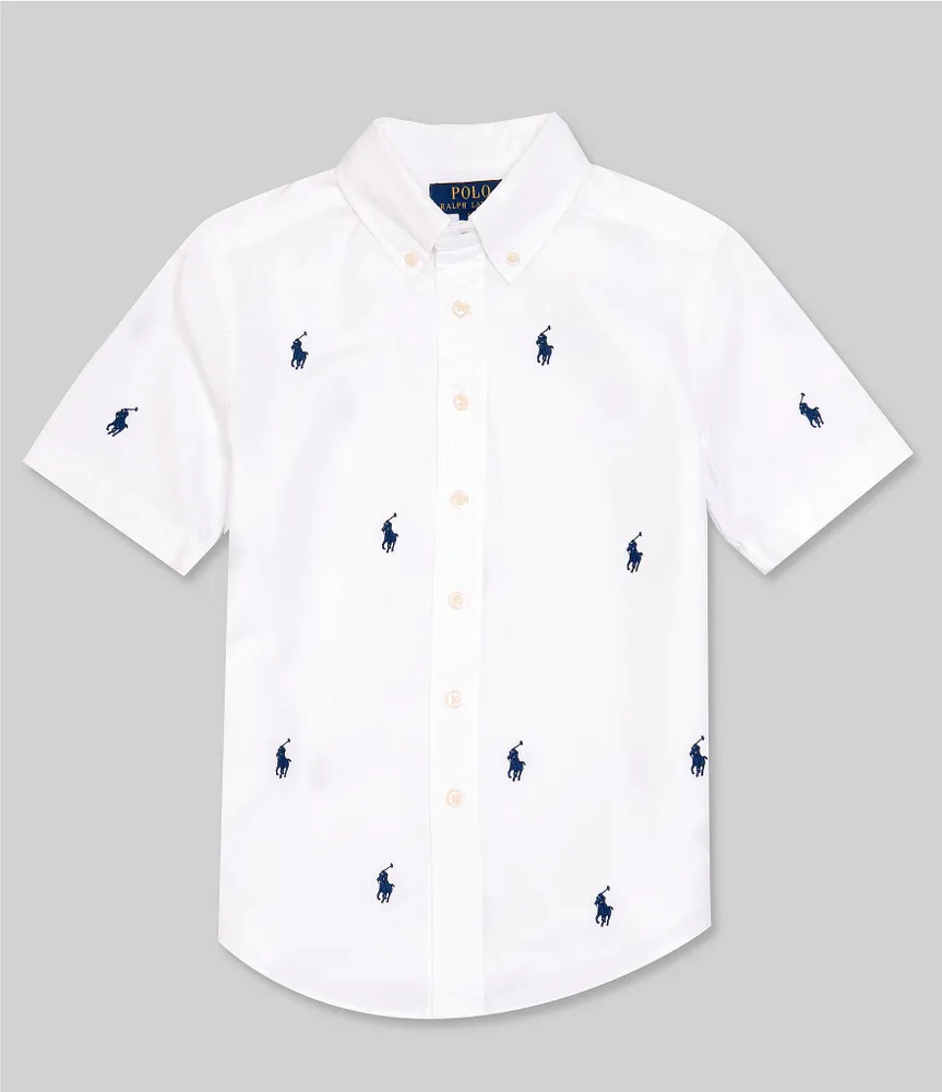 Polo Ralph Lauren Big Boys 8-20 Short Sleeve Polo Pony Oxford Shirt