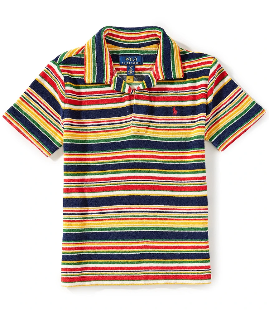 Polo Ralph Lauren Big Boys Short-Sleeve Striped Terry Polo Shirt