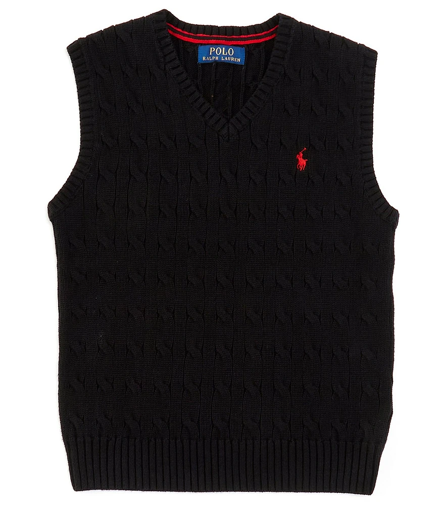 Polo Ralph Lauren Big Boys Sleeveless Cable-Knit Sweater Vest