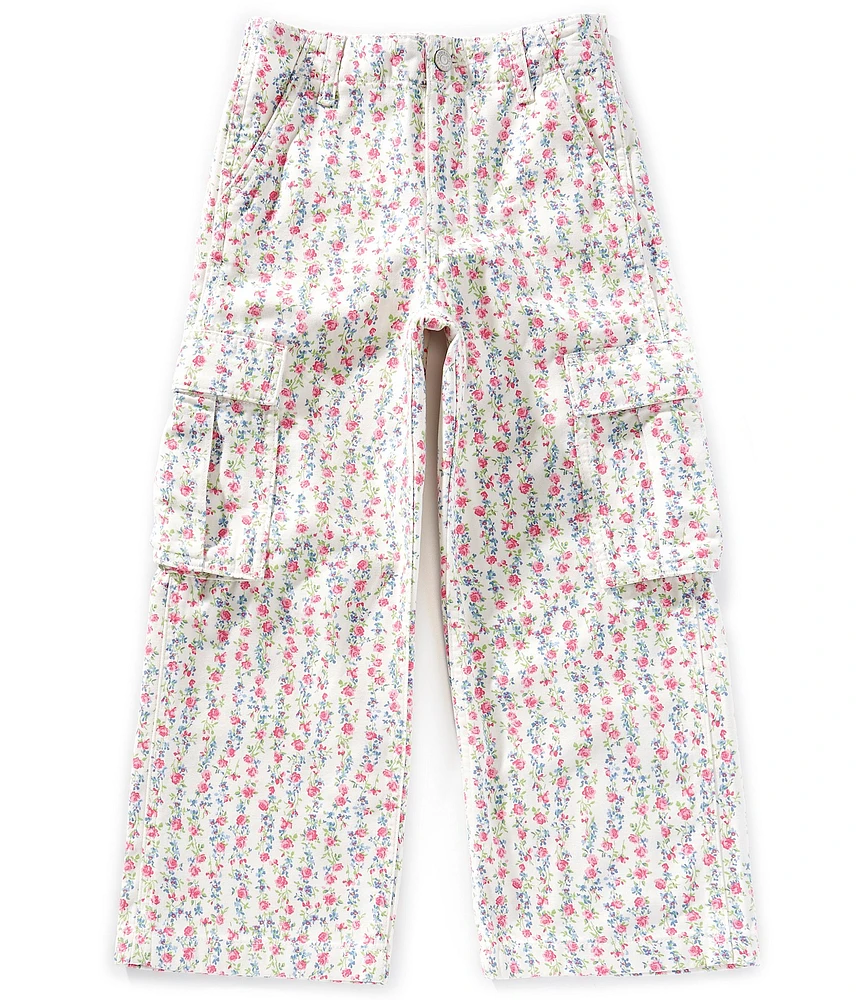 Polo Ralph Lauren Big Girls Floral Wide-Leg Canvas Cargo Pants