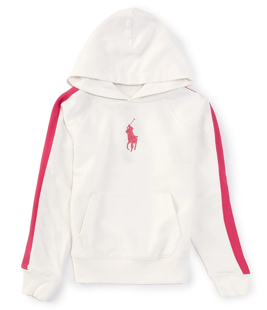 Polo Ralph Lauren Big Girls Long Sleeve Striped Big Pony French Terry Hoodie