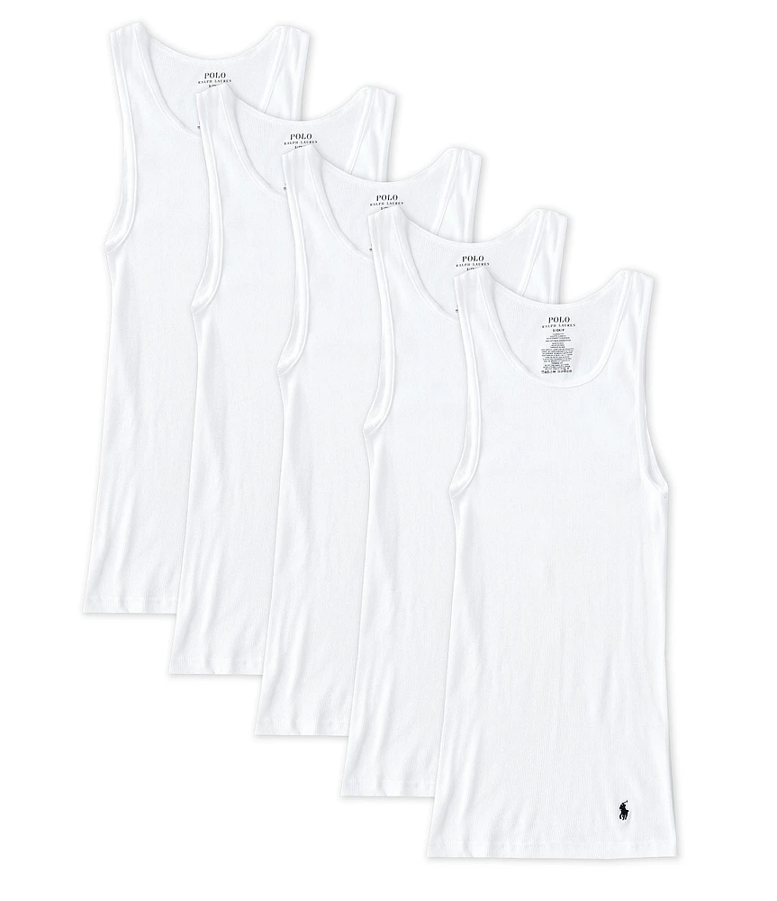 Polo Ralph Lauren Classic Cotton Solid Undershirt 5-Pack