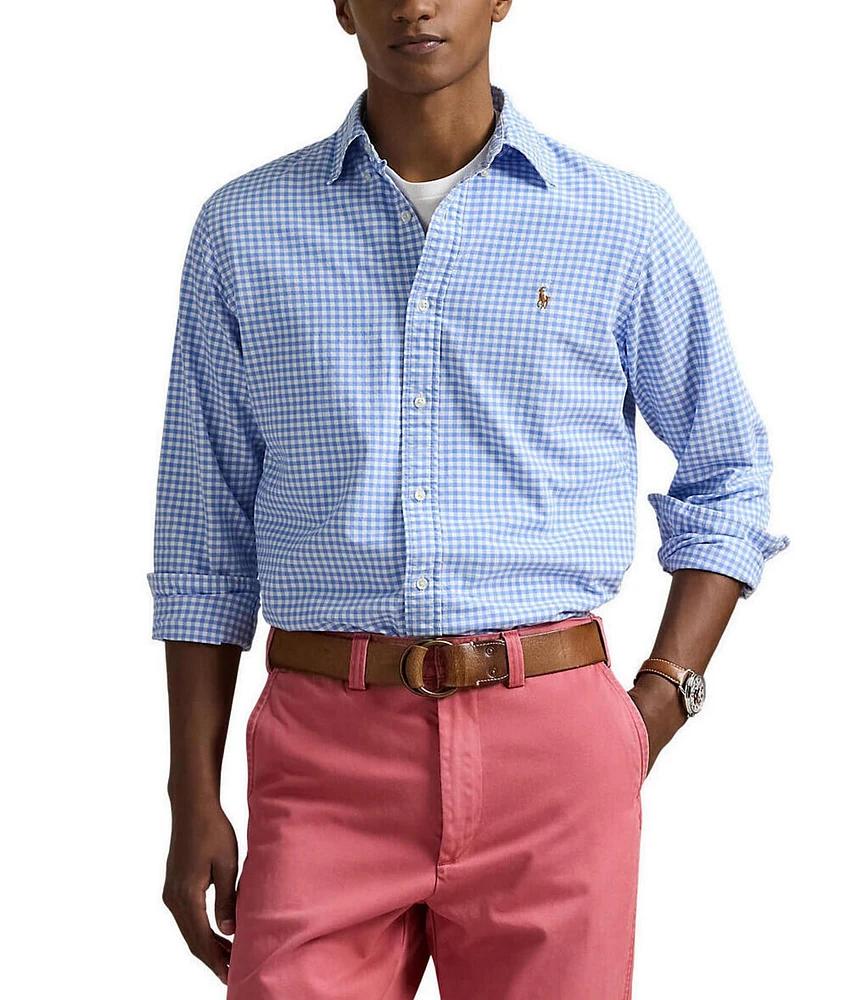 Polo Ralph Lauren Classic Fit Gingham Oxford Long Sleeve Plaid Shirt