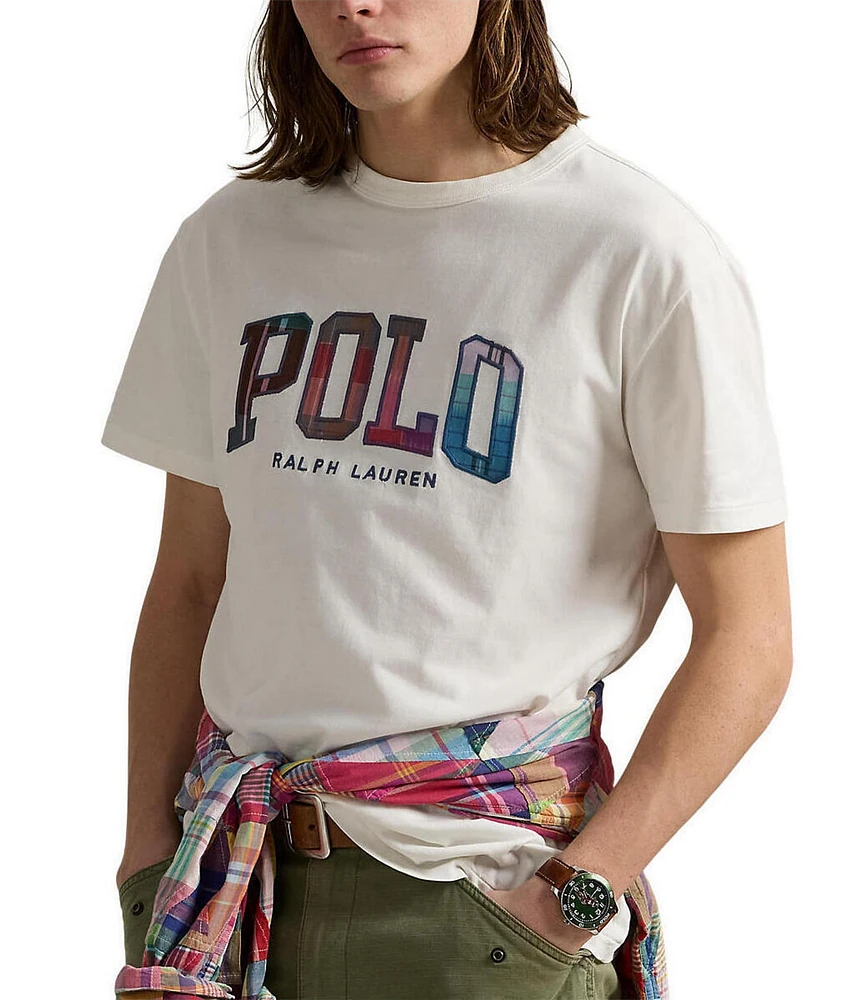 Polo Ralph Lauren Classic Fit Madras-Logo Jersey Short Sleeve T-Shirt