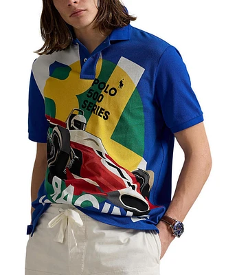 Polo Ralph Lauren Classic Fit Mesh Racing Graphic Short Sleeve Polo Shirt