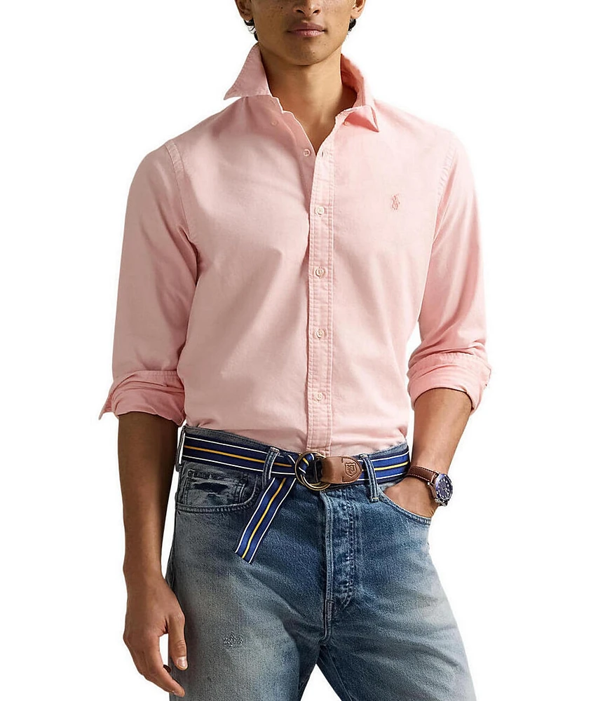 Polo Ralph Lauren Classic Fit Mineral-Dyed Oxford Long Sleeve Woven Shirt