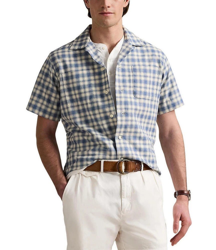 Polo Ralph Lauren Classic Fit Plaid Oxford Short Sleeve Woven Camp Workshirt