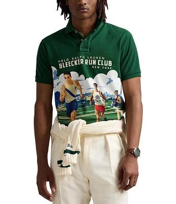 Polo Ralph Lauren Classic Fit Printed Mesh Short Sleeve Polo Shirt