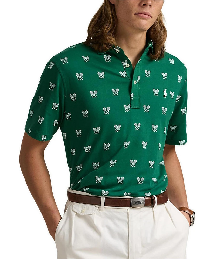 Polo Ralph Lauren Classic Fit Racquet-Print Short Sleeve Polo Shirt