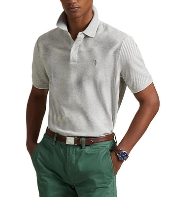 Polo Ralph Lauren Classic Fit Striped Tipped Stretch Mesh Short Sleeve Polo Shirt