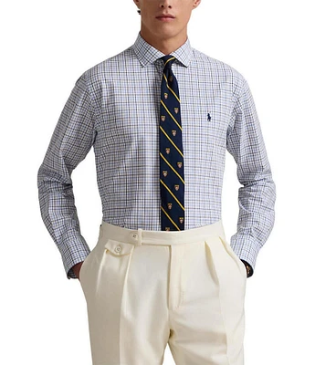 Polo Ralph Lauren Classic Tattersall Stretch Poplin Long Sleeve Woven Shirt
