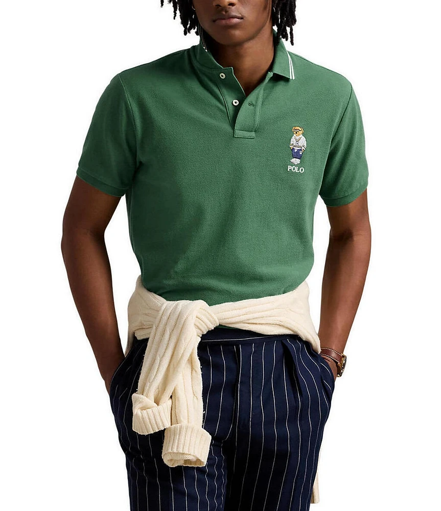 Polo Ralph Lauren Custom Slim Polo Bear Mesh Short Sleeve Polo Shirt