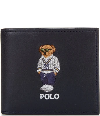 Polo Ralph Lauren Embroidered Leather Billfold Wallet