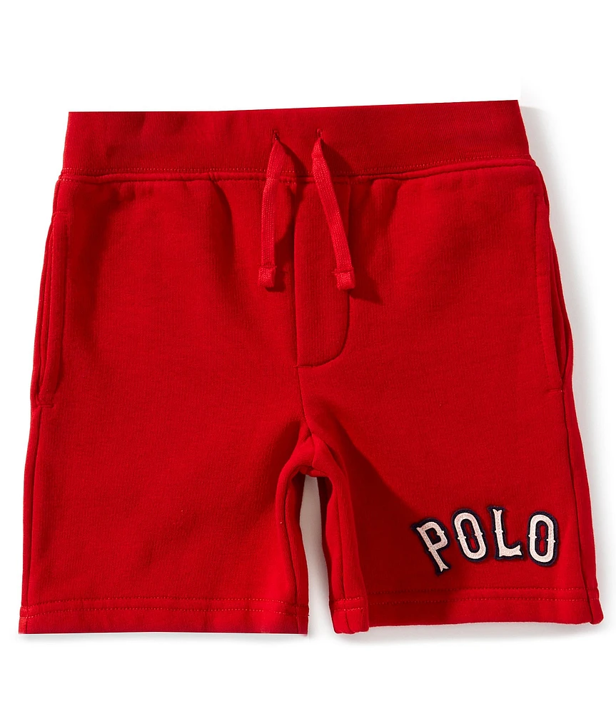 Polo Ralph Lauren Little Boys Baseball-Inspired-Appliqued Fleece Shorts