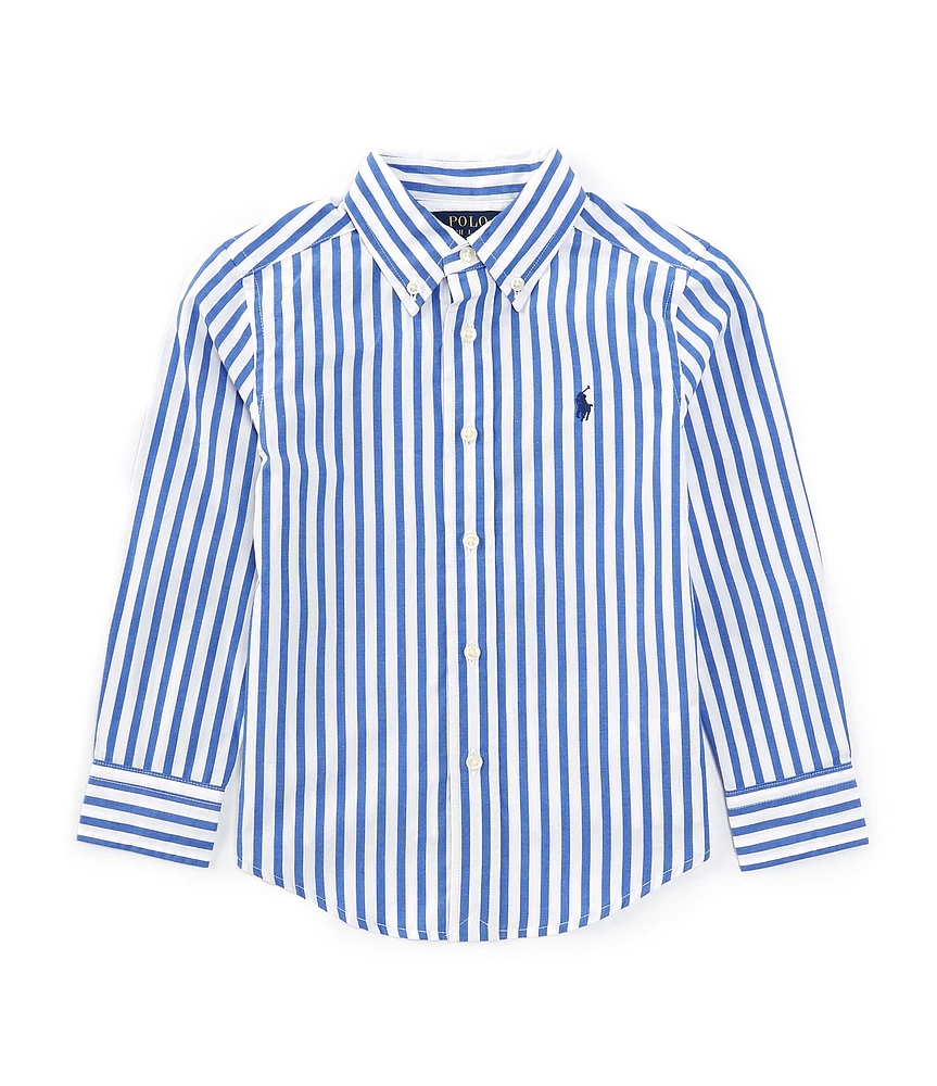 Polo Ralph Lauren Little Boys Long-Sleeve Stripe Poplin Shirt