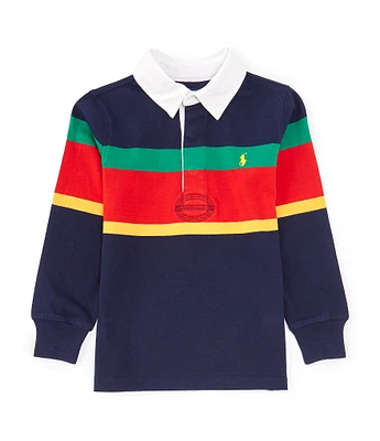 Polo Ralph Lauren Little Boys Long Sleeve Striped Jersey Rugby Shirt