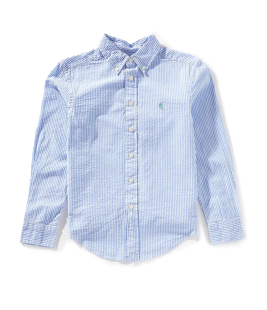 Polo Ralph Lauren Little Boys Long Sleeve Striped Seersucker Shirt