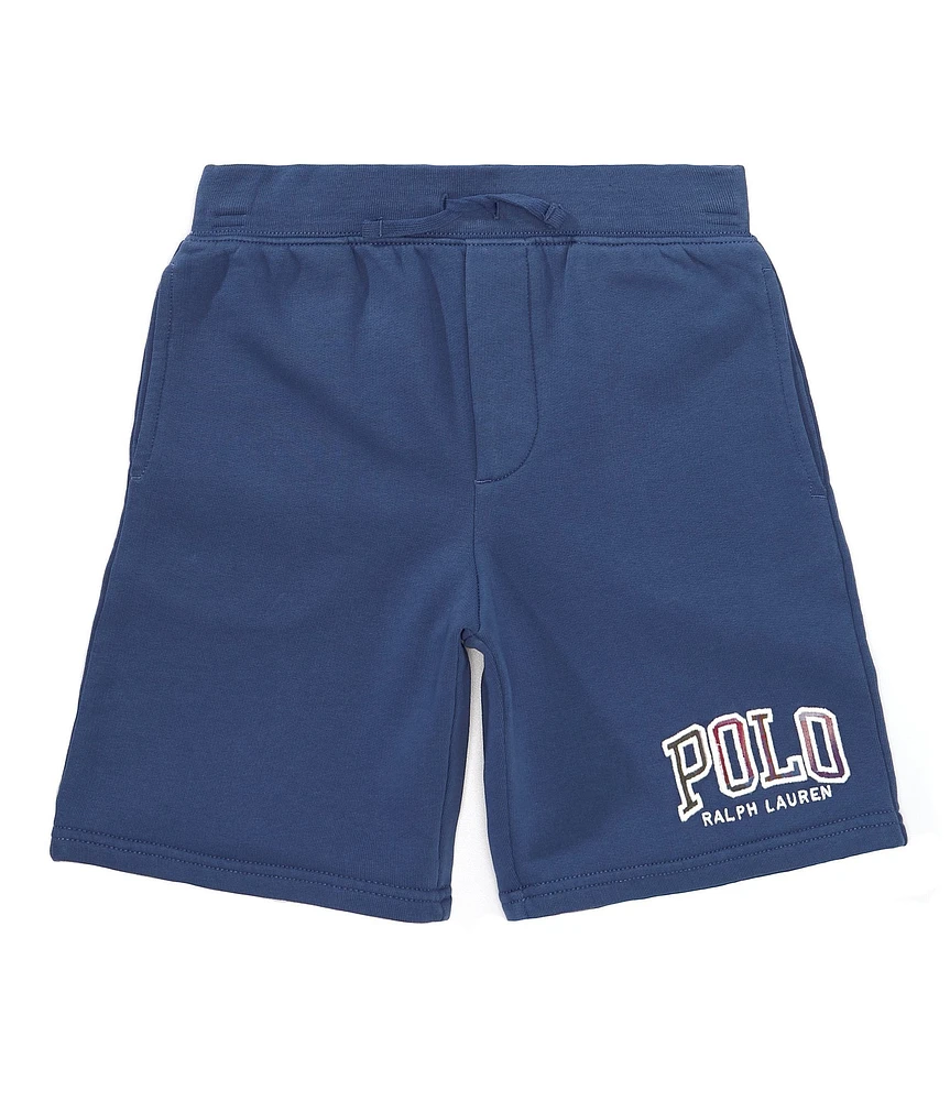 Polo Ralph Lauren Little Boys Madras-Logo Fleece Shorts