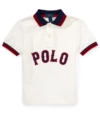 Polo Ralph Lauren Little Boys Short-Sleeve Baseball-Logo Mesh Polo Shirt
