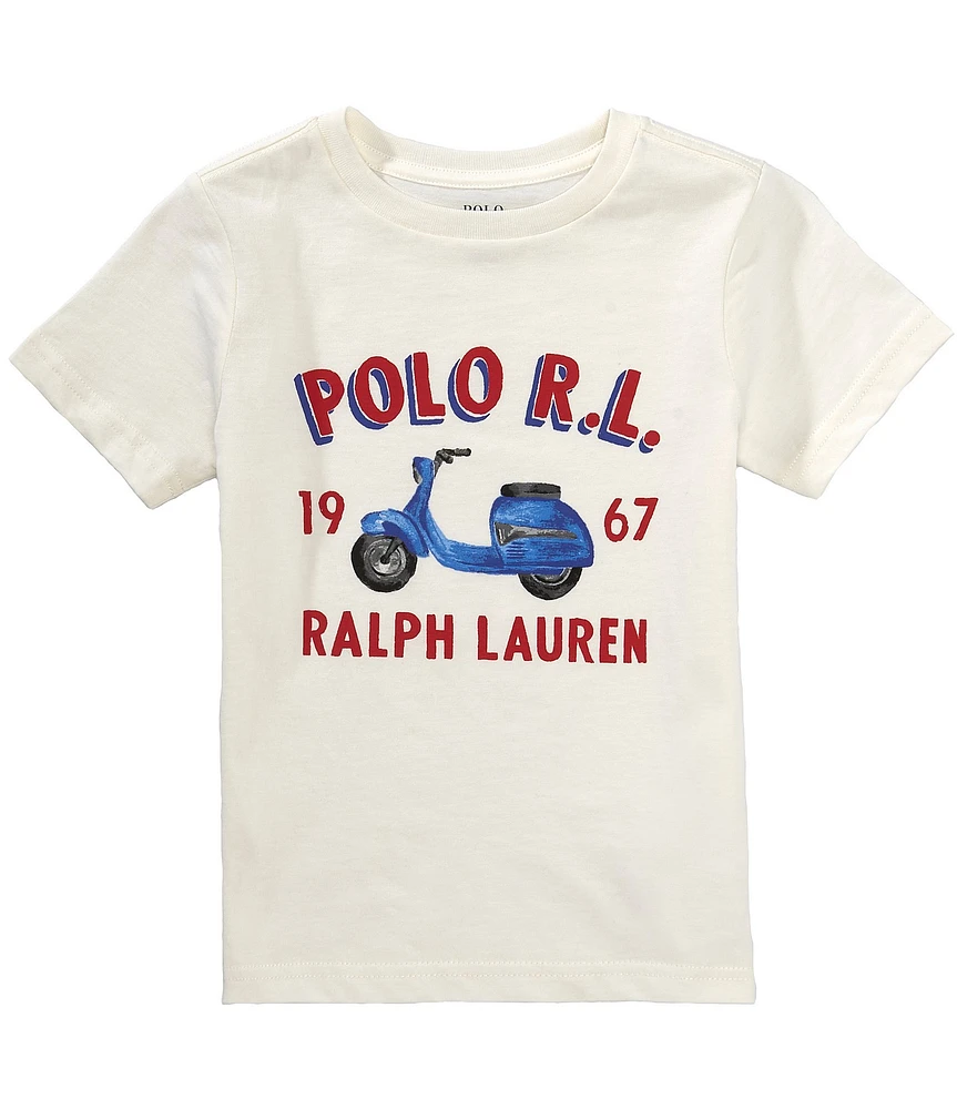 Polo Ralph Lauren Little Boys Short-Sleeve Logo Scooter Graphic Jersey T-Shirt