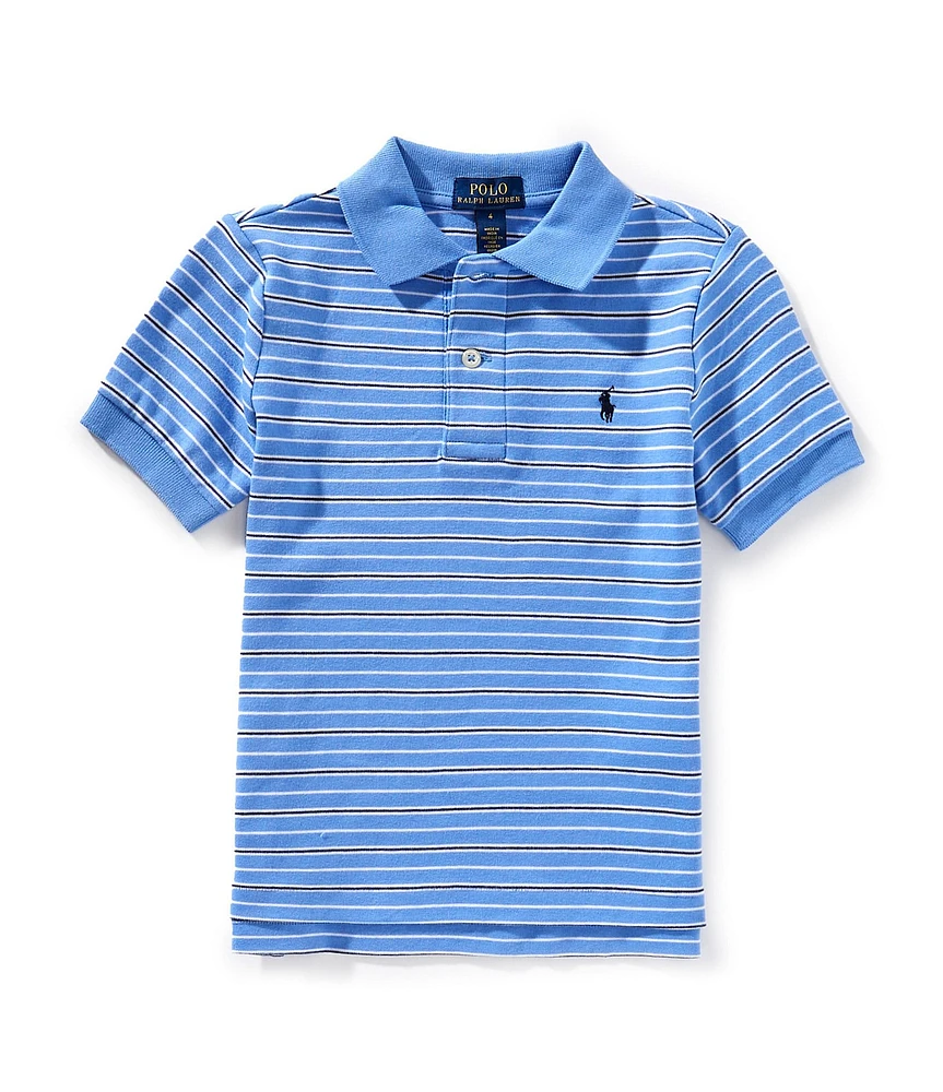 Polo Ralph Lauren Little Boys Short Sleeve Striped Interlock Polo Shirt