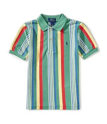 Polo Ralph Lauren Little Boys Short-Sleeve Vertical Striped Mesh Polo Shirt