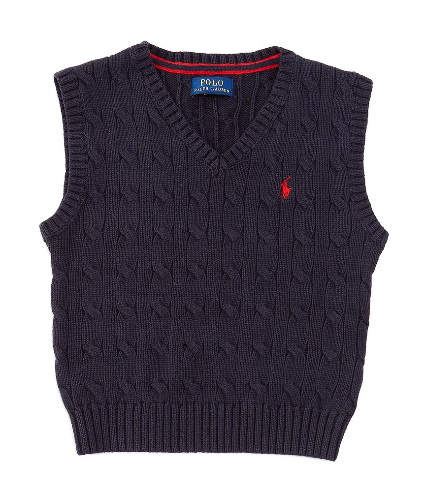Polo Ralph Lauren Little Boys Sleeveless Cable-Knit Sweater Vest