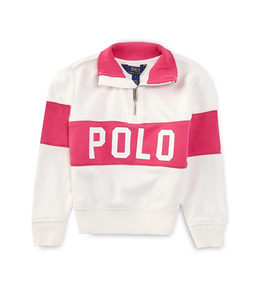 Polo Ralph Lauren Little Girls Long Sleeve Logo-Detailed French Terry Pullover