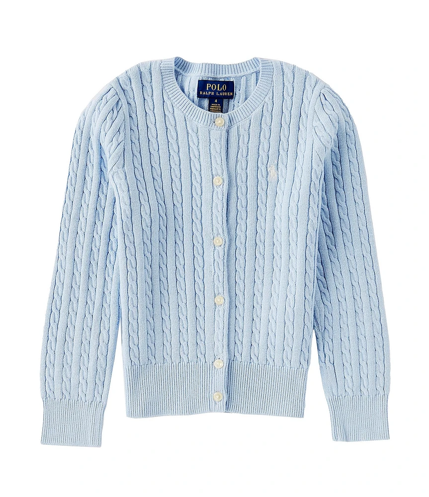 Polo Ralph Lauren Little Girls Long-Sleeve Mini-Cable Cardigan