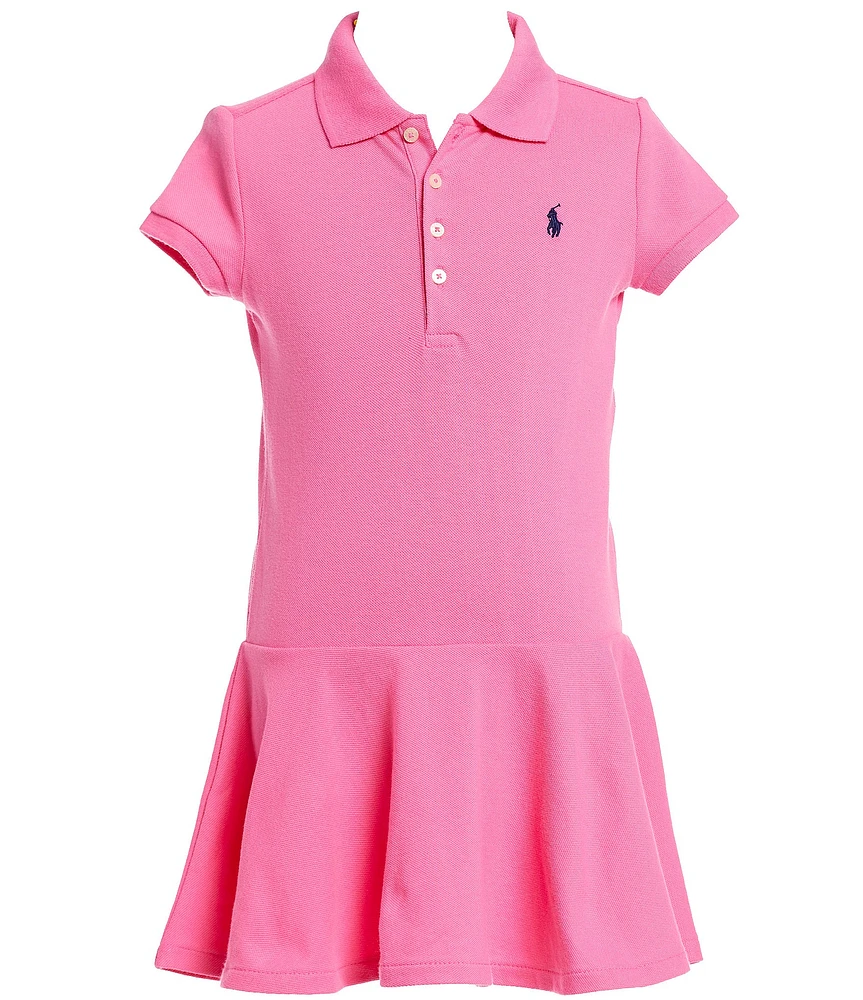 Polo Ralph Lauren Little Girls Short-Sleeve Mesh Dropwaist Polo Dress