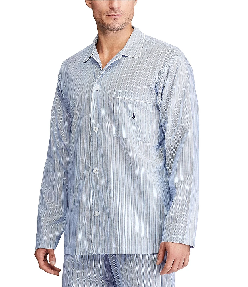 Polo Ralph Lauren Long Sleeve Woven Vertical Striped Pajama Top
