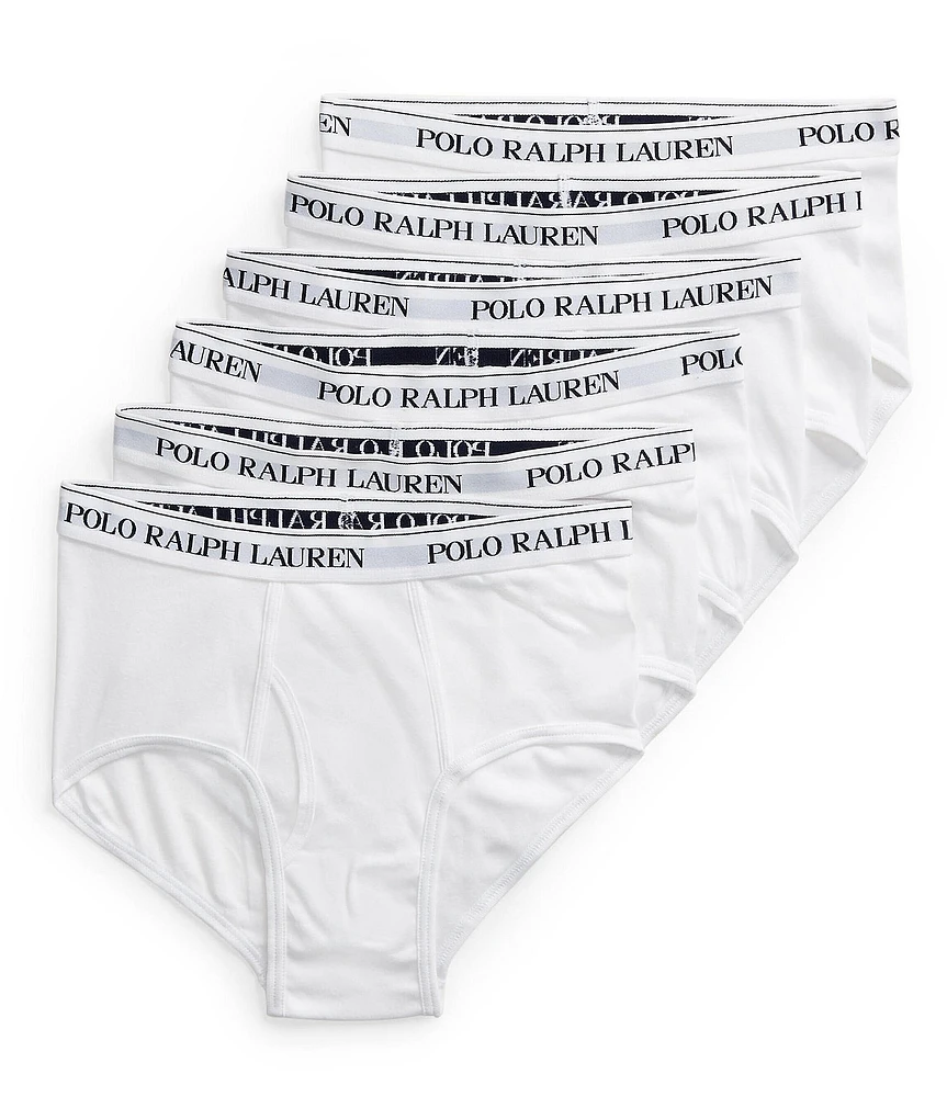 Polo Ralph Lauren Classic Fit Mid-Rise Cotton Briefs 6-Pack
