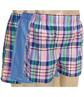 Polo Ralph Lauren Plaid Woven Boxers 3-Pack