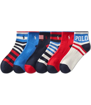 Polo Ralph Lauren Polo USA Quarter 6-Pack Socks