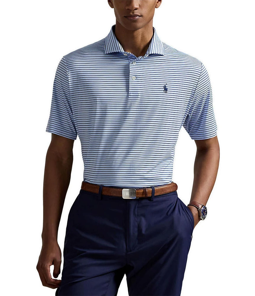 Polo Ralph Lauren RLX Golf Classic Fit Thin Stripe Performance Stretch Short Sleeve Polo Shirt