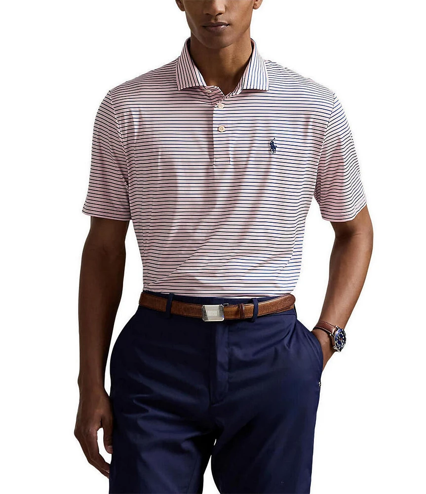 Polo Ralph Lauren RLX Golf Classic Fit Thin Stripe Performance Stretch Short Sleeve Polo Shirt