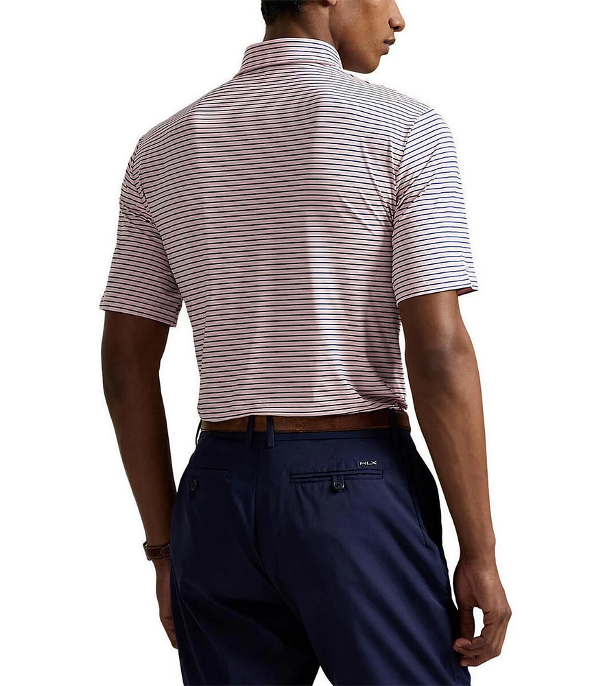 Polo Ralph Lauren RLX Golf Classic Fit Thin Stripe Performance Stretch Short Sleeve Polo Shirt