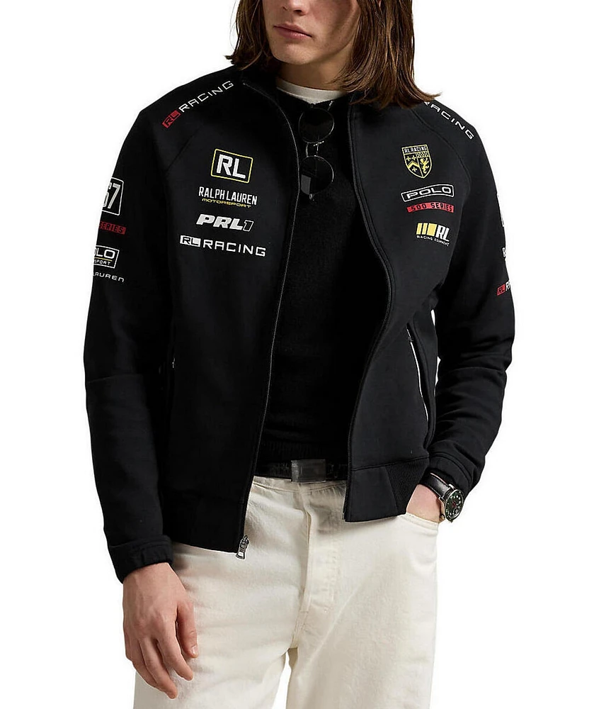 Polo Ralph Lauren Stretch Double-Knit RL Racing Track Jacket