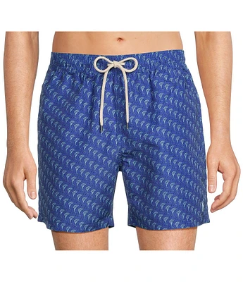 Polo Ralph Lauren Traveler Classic Sailfish Motif 5.75#double; Swim Trunks