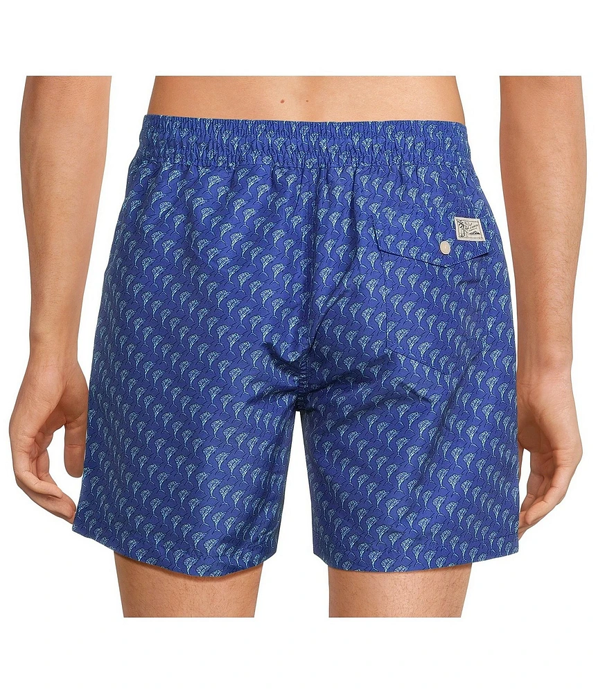 Polo Ralph Lauren Traveler Classic Sailfish Motif 5.75#double; Swim Trunks