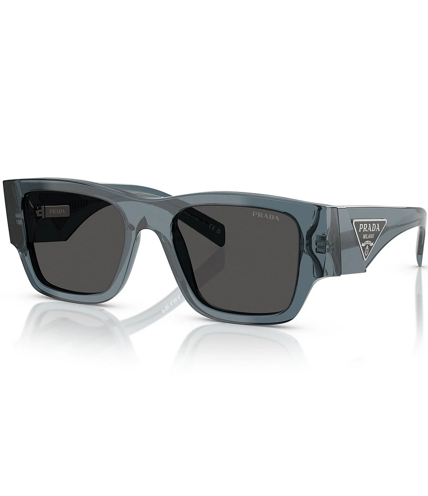 Prada Men's PR10ZSF 55mm Transparent Square Sunglasses