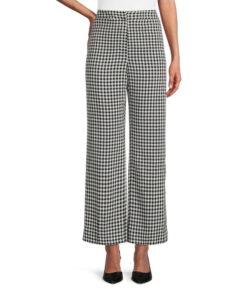 Preston & York Sonya Straight Leg Coordinating Gingham Pants