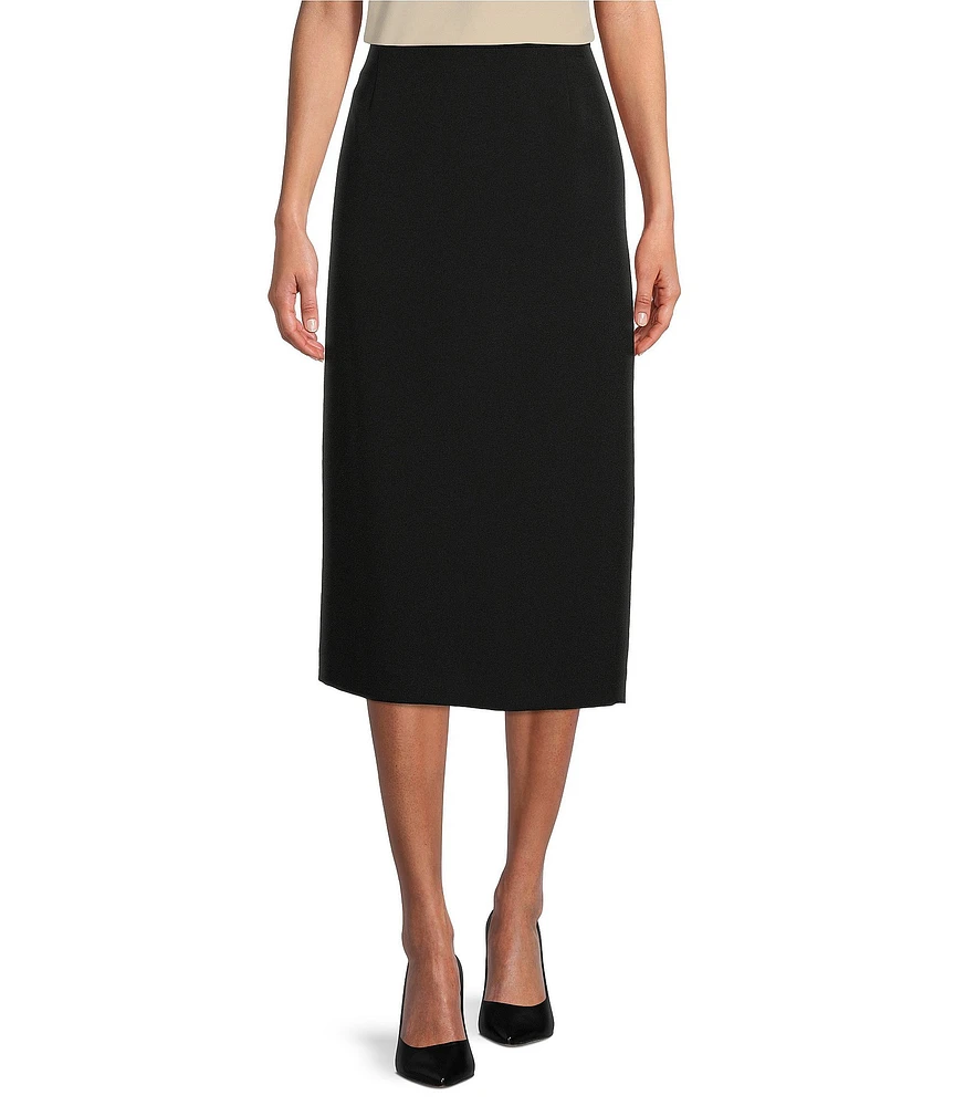 Preston & York Taylor Stretch Crepe Suiting Midi Pencil Skirt