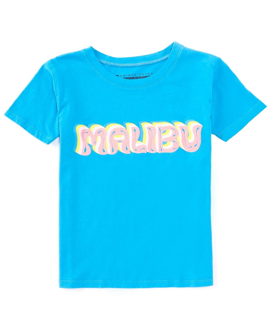 Prince Peter Big Girls Malibu Wave Short Sleeve Graphic T-Shirt