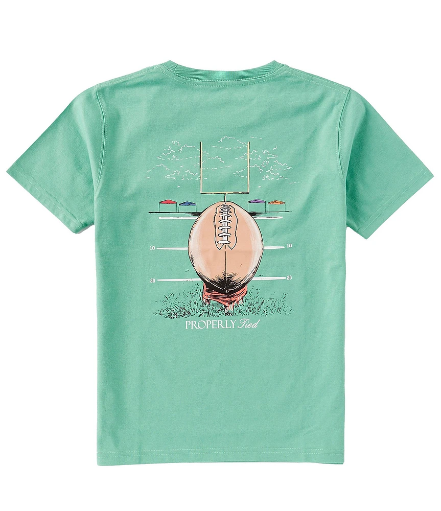 Properly Tied Big Boys Short Sleeve Field Goal Graphic T-Shirt